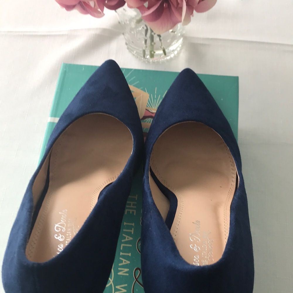 Navy Suede-like sz.#10 3 1/2’ Heel